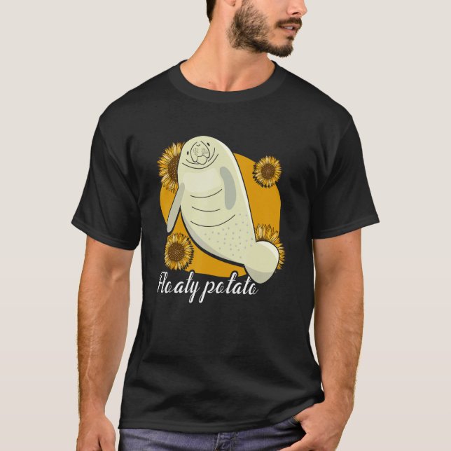 Floaty Potato Manatee Sea Cow Manatees T-Shirt (Front)