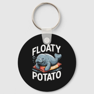 Floaty Tatoes Manatee Funny Sea Cow Ocean Animal L Key Ring