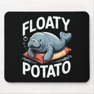 Floaty Tatoes Manatee Funny Sea Cow Ocean Animal L Mouse Mat