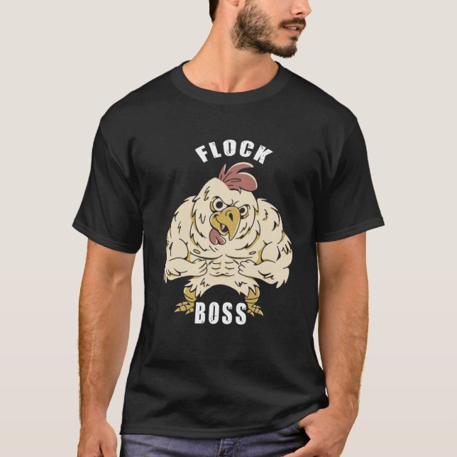 Flock Boss flock Boss Huhn Love  Roosters T-Shirt (Front)