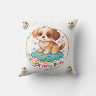 “Flock Into Fun” Colourful Polyester Throw Pillow