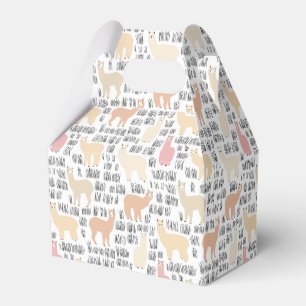 Flock Of Alpacas Pattern Favour Box