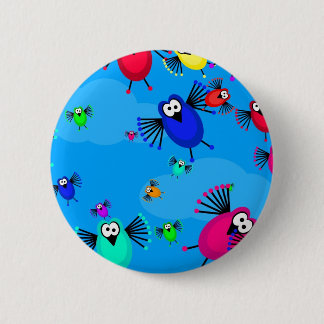 Flock of Birds 6 Cm Round Badge