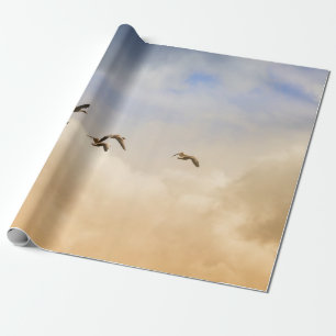 Flock of Birds in Flight Wrapping Paper