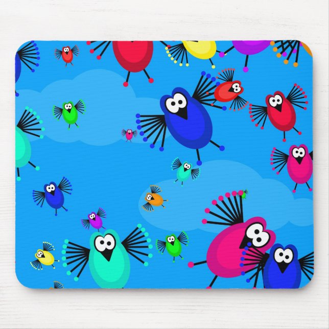 Flock of Birds Mouse Mat (Front)