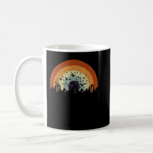 Flock Of Birds Trees Outdoor Nature Retro Forest Coffee Mug