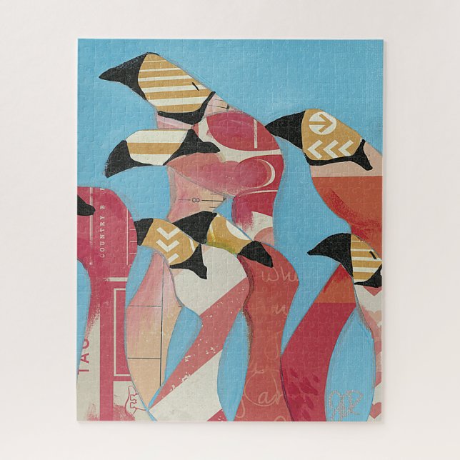 Flock of Flamingos Jigsaw Puzzle (Vertical)