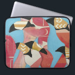 Flock of Flamingos Laptop Sleeve<br><div class="desc">"Flock of Flamingoes II" by Jennifer Rutledge. Features a group of flamingos with varying textures applied.</div>