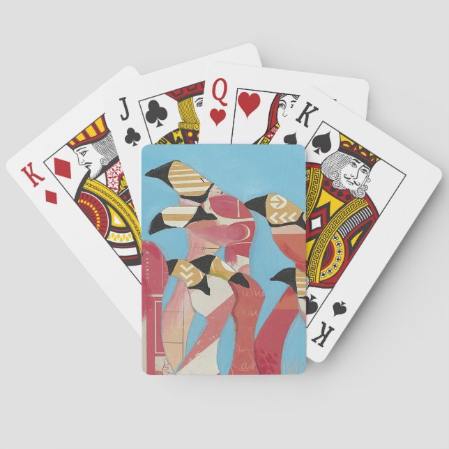 Flock of Flamingos Playing Cards (Back)