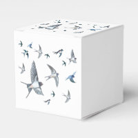 Flock Of Flying Swallow Birds Illustration