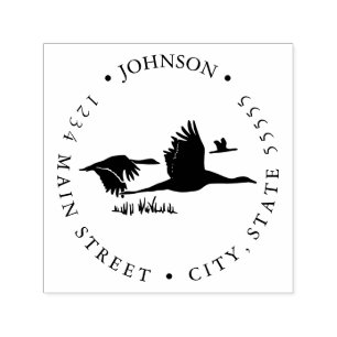 Flock of Geese Return Label Self-inking Stamp