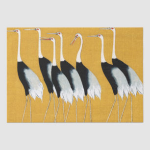 FLOCK OF JAPANESE CRANES  TISSUE PAPER