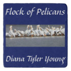 Flock of Pelicans Marble Trivet