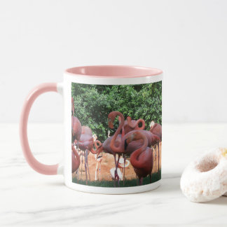 Flock Of Pink Flamingos Mug