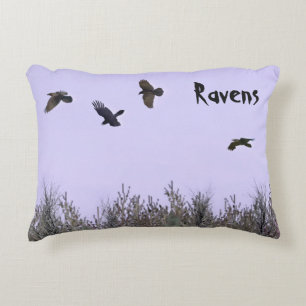 Flock of Ravens Decorative Cushion