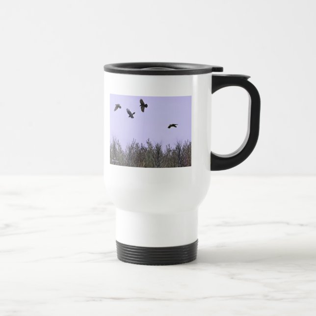 Flock of Ravens Travel Mug (Right)