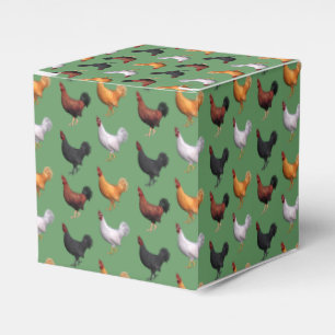 Flock Of Roosters Favour Box