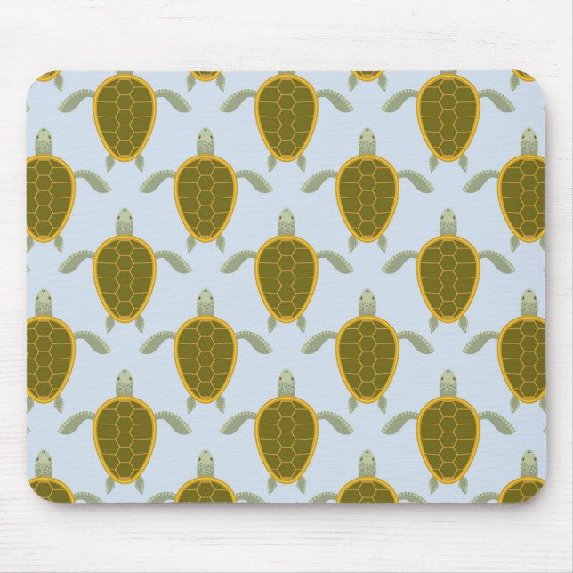 Flock Of Sea Turtles Pattern Mouse Mat (Front)