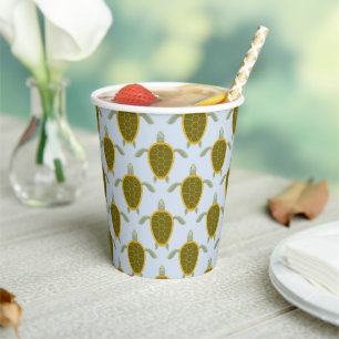 Flock Of Sea Turtles Pattern Paper Cups