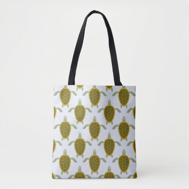 Flock Of Sea Turtles Pattern Tote Bag (Front)