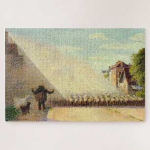 Flock of Sheep (1888) by Camille Pissarro Jigsaw Puzzle