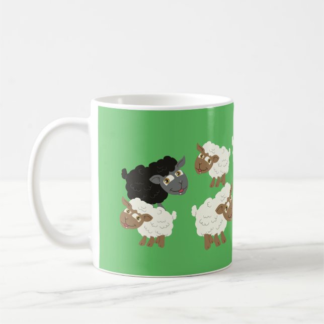 Flock of Sheep Coffee Mug (Left)