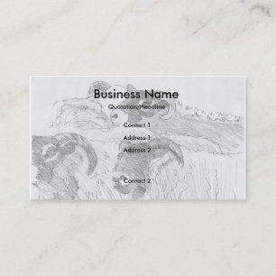 Flock of Sheep Drawing Business Cards