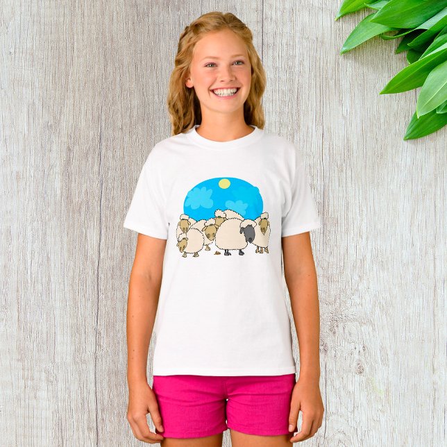Flock Of Sheep Girls T-Shirt (Creator Uploaded)