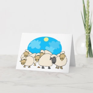 Flock Of Sheep Greeting Cards