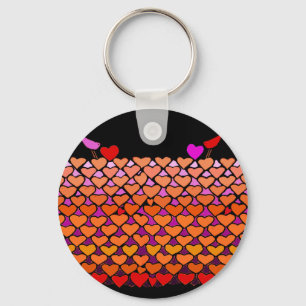 Flock of Valentines Key Ring