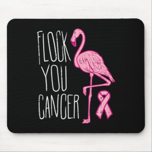 Flock You Breast Cancer Flamingo Pink Ribbon Aware Mouse Mat