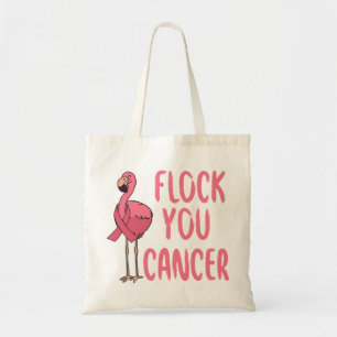 Flock You Cancer Flamingo Breast Cancer Awareness Tote Bag