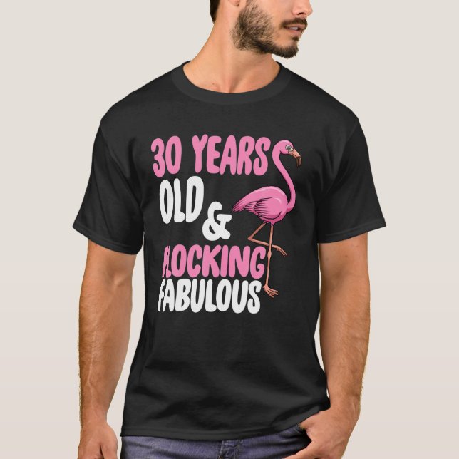 Flocking Fabulous 40th Birthday Shirt Funny Pink F (Front)