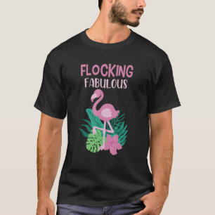 Flocking Fabulous With Black High Heels Pink Fla T-Shirt