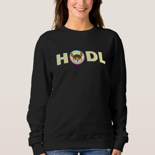 Floki Inu Cryptocurrency Hodler A Floki Inu Sweatshirt (Front)