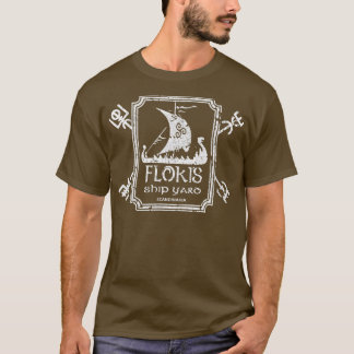 Flokis Shipyard Kattegat Viking Ship and Sword  T-Shirt