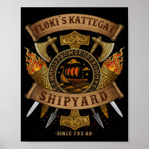 Flokis Shipyard Kattegat Viking Ship - Ringerike S Poster