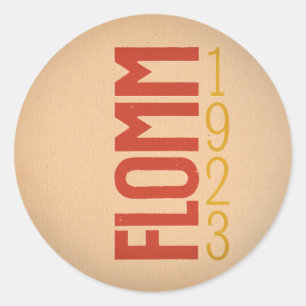 FLOMM 1923 CLASSIC ROUND STICKER
