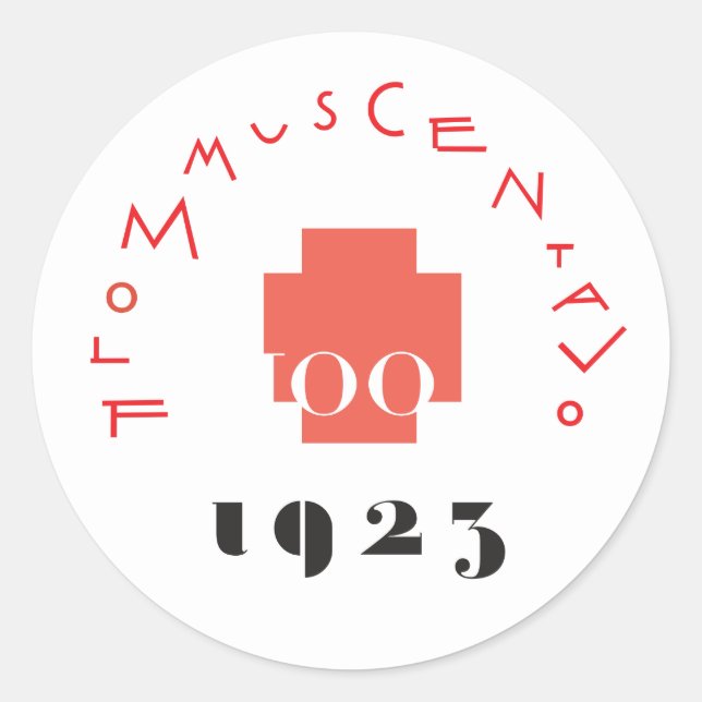 FLOMMus CENTAVo 100th ANNIVERsario Sticker (Front)