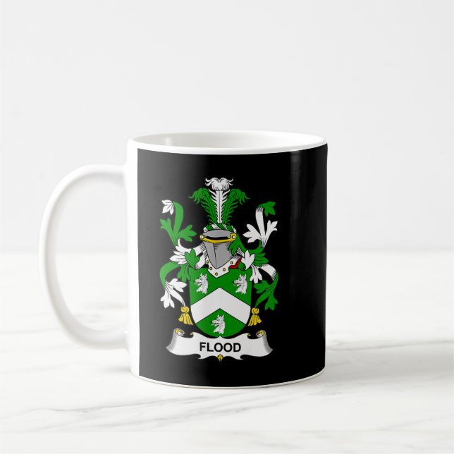 Flood Coat of Arms  Family Crest  Coffee Mug (Left)