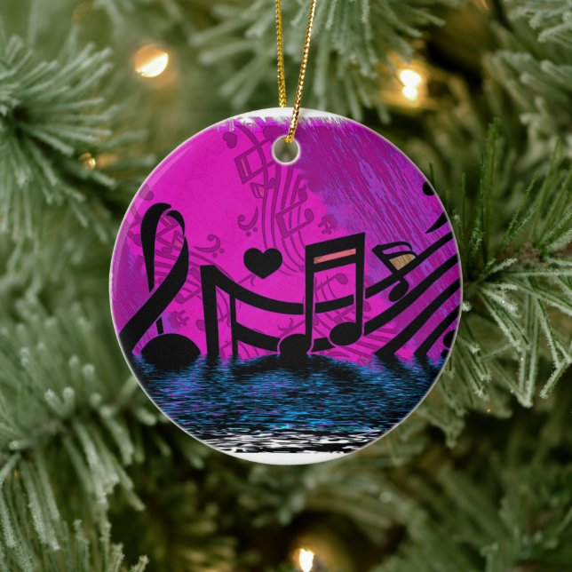 Flooding In - Musical Notes  Ceramic Tree Decoration (Tree)