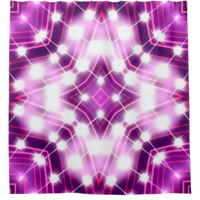 Floodlights background shower curtain (Front)