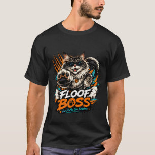 Floof Boss Funny Fluffy Cat T-Shirt Cool Sunglas