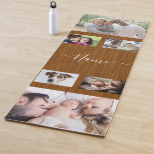 Floor Background Create Your Own 6 Photo Collage Yoga Mat