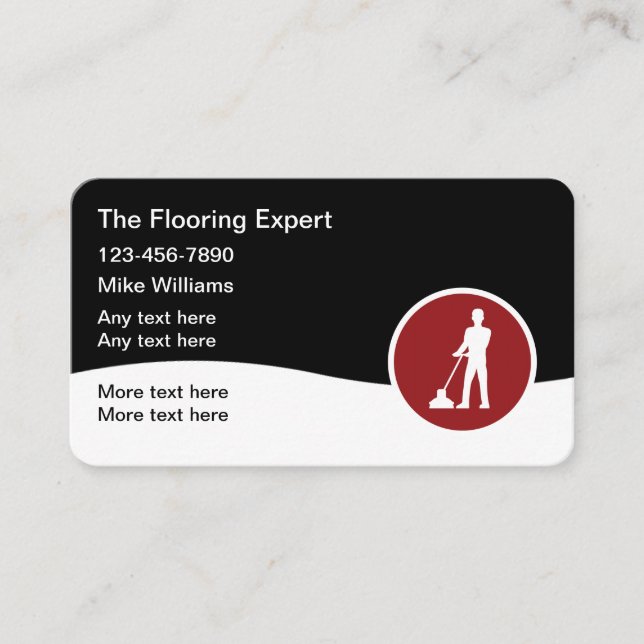 Floor Cleaning And Flooring Business Card (Front)