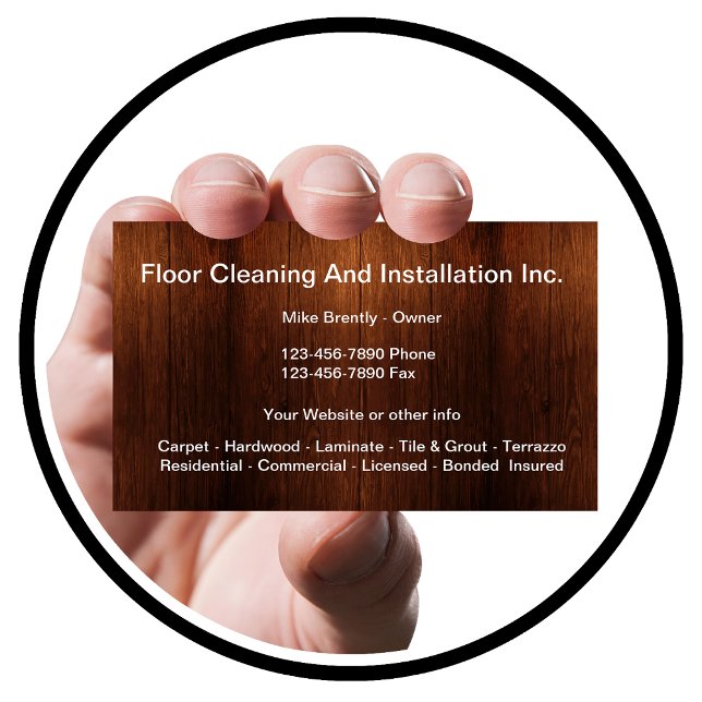 Floor Cleaning And Installation Business Card (Creator Uploaded)