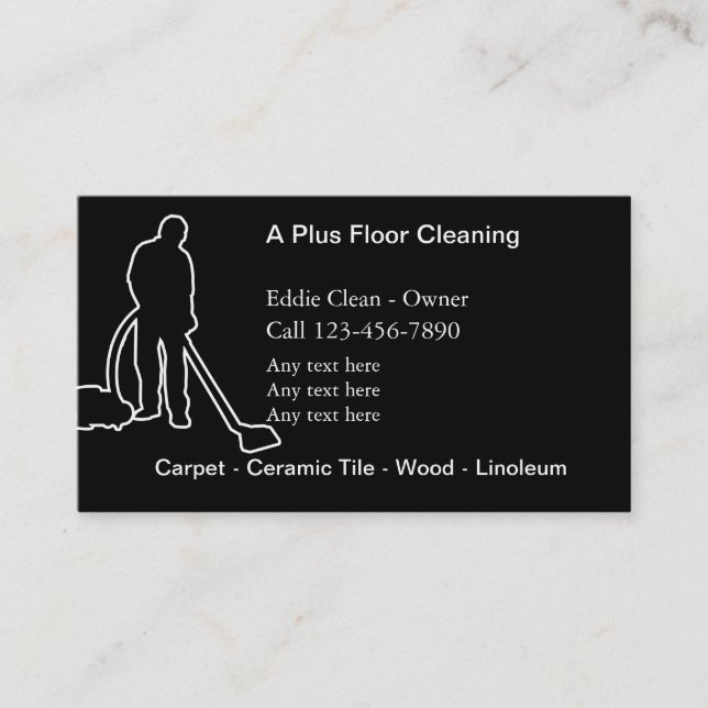 FLoor Cleaning Business Cards (Front)
