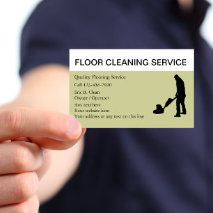 Floor Cleaning Business Cards