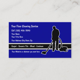 Floor Cleaning Business Cards