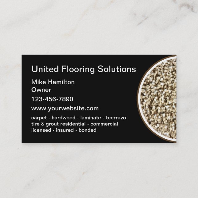 Floor Cleaning & Installation Professional Business Card (Front)